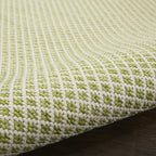Nourison Home Courtyard Ivory Green 8' x 10' Area Rug - Easy Clean, Non Shedding, Bed Room, Living Room, Dining Room, Kitchen (8' x 10')