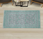 Ambesonne Floral Decorative Rug, Curlicue Flower Branches of Romantic Spring Soft Colors Botanical Meadow Art, Quality Carpet for Bedroom Dorm and Living Room, 2' 2" x 3' 7", Rose Mint Green