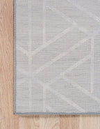 Rugs.com Lattice Trellis Collection Rug – 6 Ft Runner Gray Low-Pile Rug Perfect for Hallways, Entryways