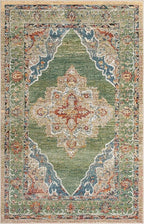 Unique Loom Isabella Collection Area Rug - Rossellini (5' 1" x 8' Rectangle, Green/ Blue)