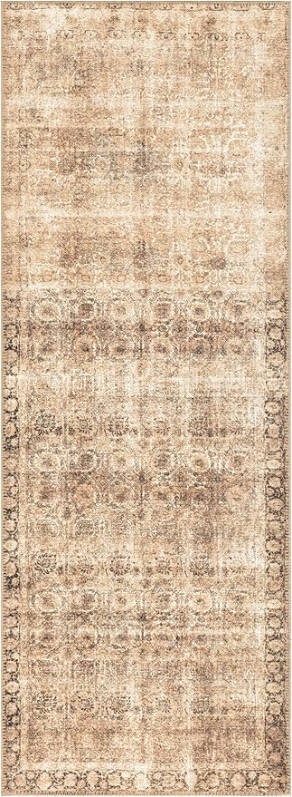 Keen Home Design 2x7 Rug - Machine Washable Runner Rug with Non-Slip Backing, Ideal for Hallway, Entryway, Kitchen, Laundry Room - Vintage, Easy Clean, Durable, Low Pile - (2'6" x 7')