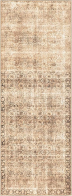 Keen Home Design 2x7 Rug - Machine Washable Runner Rug with Non-Slip Backing, Ideal for Hallway, Entryway, Kitchen, Laundry Room - Vintage, Easy Clean, Durable, Low Pile - (2'6" x 7')