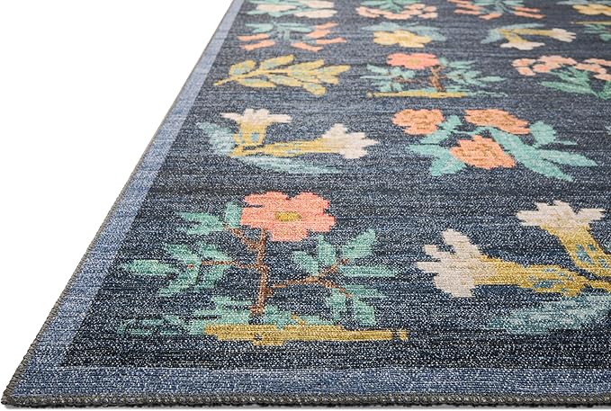 Loloi Rifle Paper Co. Rosa Collection RSA-03 Navy 2'-3" x 3'-9" Accent Rug