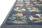 Loloi Rifle Paper Co. Rosa Collection RSA-03 Navy 2'-6" x 7'-6" Runner Rug