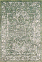 Unique Loom Isabella Collection Area Rug - Adjani (4' 1" x 6' 1" Rectangle, Green/ Ivory)