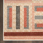 Nourison Home Nordic Multicolor 2' x 6' Area Rug - Easy Clean, Non Shedding, Bed Room, Living Room, Dining Room, Kitchen (6' Runner)