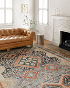 Loloi Jocelyn Collection JOC-05 Navy/Multi 5'-5" x 7'-6" .38" Thick Area Rug