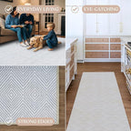 Fame Living Washable Area Rug. Modern Farmhouse. Vintage. Turkish. Bohemian. Distressed. Oriental. Traditional. Rugs for Living Room. Dining. Bedroom. Office. Entryway. Foyer. (864CC, 2'5" x 13')