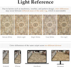 Brown Multi Hallway Runner Rug 2x6 Vintage Washable Distressed Area Carpet Kitchen Indoor Non Slip Long Traditional Medallion Retro Accent Throw Rug for Bedroom Laundry Dining Living Room