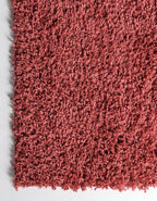 Unique Loom Davos Shag Collection Area Rug - Solid (2' 7" x 16' 5" Runner, Poppy)