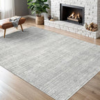 Valenrug Washable Rugs 4x6 - Stain Resistant 4x6 Area Rugs for Living Room, Non Slip Backing Printed Rugs for Bedroom, Folable Machine Washable Area Rug(4'x6', Grey)