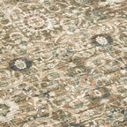 ReaLife Rugs Machine Washable Area Rug - Living Room Bedroom Bathroom Kitchen Entryway Office - Padded Low Pile Stain Resistant Premium - Boho Farmhouse Vintage - Dua - Brown Gray Beige 2'6" x 6'