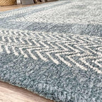 Alfa Rich 3x5 Light Blue Washable Area Rugs for Living Room Bedroom Kitchen Cotton Decor Runner Rug