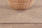 CAMILSON Easy Jute Round Rug 6ft Indoor Outdoor Natural Color Fiber Area Rugs for Living Room Patio and Kitchen Rug Solid Boho Woven Design Easy-Cleaning Washable Outside Carpet Alfombras (6 Round)