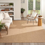 Nourison Home Courtyard Jute 9' x 12' Area Rug - Easy Clean, Non Shedding, Bed Room, Living Room, Dining Room, Kitchen (9' x 12')