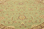 Unique Loom Voyage Collection Traditional Oriental Classic Intricate Design Area Rug (8' 0 x 8' 0 Round, Green/Ivory)