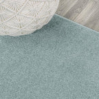 JONATHAN Y Haze Solid Low-Pile Aqua Blue Runner Rug 2x12, Coastal,Bohemian,Minimalist,Classic, Easy-Cleaning for Living Room,Bedroom,Kitchen,Pet Friendly,Non-Shedding (SEU100S-212)