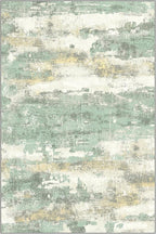 GENIMO No Crease Non Slip 9x12 Area Rugs for Living Room, Craft Woven Modern Abstract Rug, Soft Floor Carpet, Single-Piece Rugs for Bedroom, Dining Room, Office,Green Gray