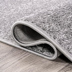 JONATHAN Y Haze Solid Low-Pile Gray Indoor Area Rug 10x14, Coastal,Bohemian,Minimalist,Classic, Easy-Cleaning for Living Room,Bedroom,Kitchen,Pet Friendly,Non-Shedding (SEU100A-14)