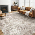 5x8 Area Rugs Living Room: Washable Large Abstract Soft Rug Stain Resistant Indoor Floor Non-Slip Accent Carpet for Women Modern Home Enthusiasts Aged 25-45 - Bedroom Nursery Playroom- Beige Brown