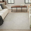 Nourison Home Textured Home Grey Ivory 7'10" x 9'10" Area Rug - Easy Clean, Non Shedding, Bed Room, Living Room, Dining Room, Kitchen (8' x 10')