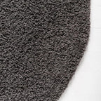 Unique Loom Solid Shag Collection Area Rug (3' 3" x 5' 3" Oval, Graphite Gray)