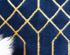 Unique Loom Marilyn Monroe Glam Collection Area Rug - Trellis (5' 1' x 8' Rectangle, Navy Blue Gold/ Gold)