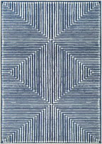 Bloom Rugs Washable Non-Slip 10x14 Rug - Blue Striped Area Rug for Living Room, Bedroom, Dining Room, and Kitchen - Exact Size: 10' x 14'