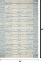 Loloi Chris Loves Julia Chris Collection CHR-01 Ivory/Denim 2'-0'' x 5'-0'', .50" Pile Height, Accent Rug
