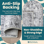 Istana 9x12 Area Rug - Grey 9 x 12 Area Rugs for Living Room - Foldable 9x12 Rugs for Bedroom - Stain Resistant Washable Rug - Eco-Friendly Area Rugs Living Room