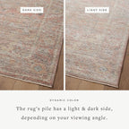 Loloi Magnolia Home by Joanna Gaines Millie Collection MIE-04 Sunset/Multi 5'-3" x 7'-6", .25" Pile Height, Area Rug