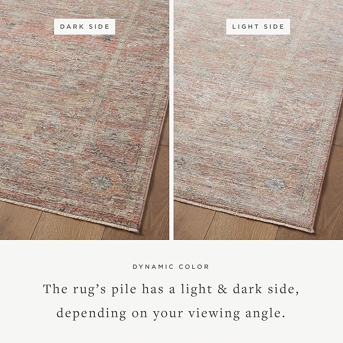 Loloi Magnolia Home by Joanna Gaines Millie Collection MIE-04 Sunset/Multi 9'-6" x 13'-1", .25" Pile Height, Area Rug