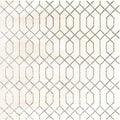 Unique Loom Marilyn Monroe Glam Collection Area Rug - Trellis (7' 10" Square, White Silver/ Silver)