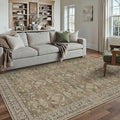 4x6 Brown Area Rug Washable Vintage Distressed Office Carpet Low Pile Entryway Non Slip Indoor Soft Retro Entrance Throw Accent Rug for Kitchen Bathroom Bedroom Dining Living Room
