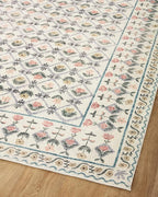 Loloi Rifle Paper Co. Eden Collection EDE-03 Lattice Ivory 8'-6" x 11'-6" Area Rug feat. CloudPile™