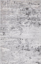 Rugs.com Leipzig Collection Area Rug – 5X8 Grey Low-Pile Rug Perfect for Bedrooms, Dining Rooms, Living Rooms