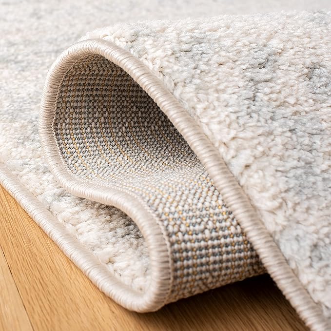 SAFAVIEH Tulum Collection Runner Rug - 2' x 19', Ivory & Light Grey, Moroccan Boho Tribal Design, Non-Shedding & Easy to Clean, Ideal for Living Room, Hallway, Foyer, Bedroom (TUL272G)