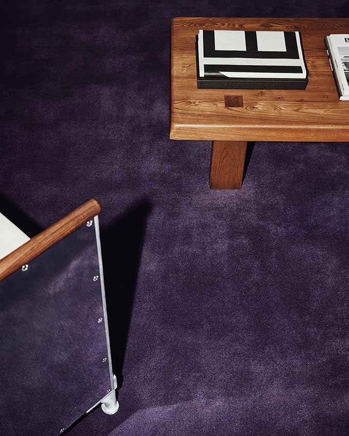 Hand-Tufted Wool Runner Area Rug – Soft Premium Wool Carpet for Living Room, Bedroom & Home Décor – 2.6X8 ft| Lilac – Durable, Non-Slip Backing, Handcrafted Rug
