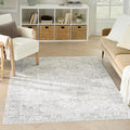 Nourison Home Astra Machine Washable Grey 4' x 6' Area Rug - Easy Clean, Non Shedding, Bed Room, Living Room, Dining Room, Kitchen (4' x 6')