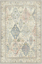 Bavni Area Rug 2X3, Small Aesthetic Entryway Rug, Non Slip Rugs for Front Door, Vintage Indoor Washable Carpet for Kitchen Bathroom, Beige Ivory