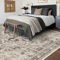 RUGGABLE Washable Vintage Area Rug – Kamran Hazel 9x12, Stain-Resistant, Non-Slip – Large Machine Washable Rugs for Living Room, Bedroom, Hallway, Entryway & Office–with Cushioned Pad