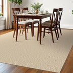 EARTHALL Washable Area Rugs 6x9 Ft Non Slip Living Room Rugs Cotton Dining Room Rug Braided Bedroom Rugs Indoor Outdoor Floor Carpet for Living Room, Bedroom, Dining Room, Golden Beige/White