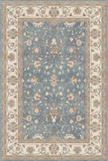 Kuden 5x7 Area Rug, Machine Washable Area Rug with Non-Slip Backing, Vintage Style, Soft, Easy Clean, Low Pile Rug for Living Room, Bedroom, Dining Room