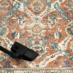 Keen Home Design 8x10 Rug - Machine Washable Area Rug with Non-Slip Backing, Ideal for Living Room, Dining Room, Bedroom - Vintage, Easy Clean, Durable, Low Pile Rug - (8' x 10')