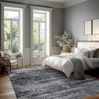 Area Rugs 9x12 Living Room,Abstract Boho Large Area Rug,Black and White