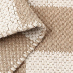 REDEARTH · Jute Cotton Area Rug, Sustainable Handwoven, Non-Shedding, Soft & Durable – Reversible, Neutral Tones for Home Décor in Living Room, Dining, Bedroom (Gridstone Natural, 2'x3'), Set of 2