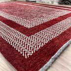 Alfa Rich 4x6 Red Burgundy Washable Area Rugs for Living Room Bedroom Kitchen Cotton Rug