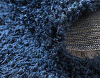 Unique Loom Solid Shag Collection Area Rug (2' 6" x 13' 1" Runner, Sapphire Blue/ Navy Blue)