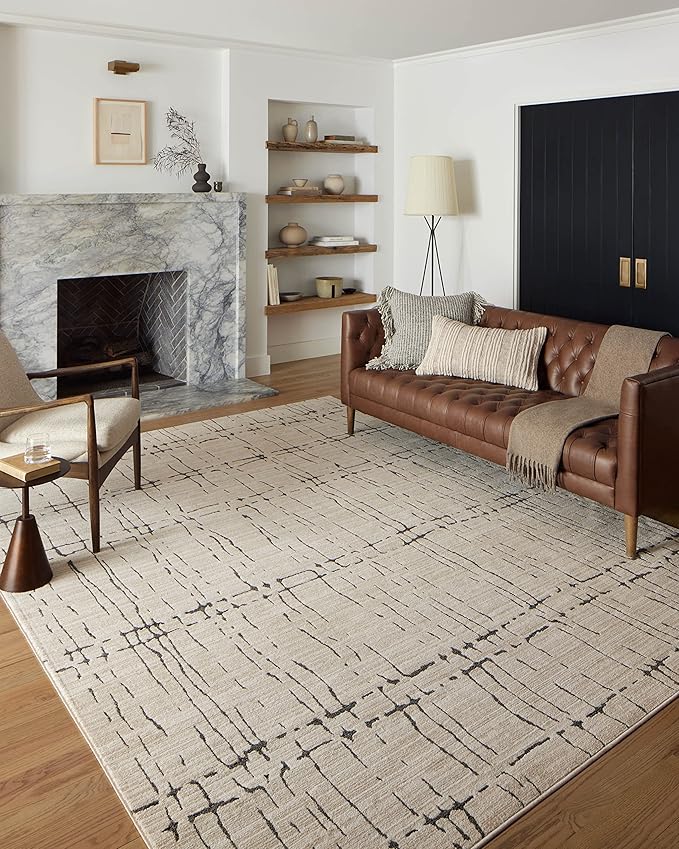Loloi Darby Collection DAR-06 Sand/Dk. Grey 2'-7" x 12'-0" Runner Rug