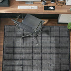 Rugshop Bohemian Stripe Lines Washable Non Slip Area Rug 5' x 7' Black